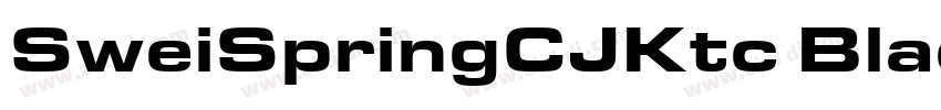 SweiSpringCJKtc Blac字体转换